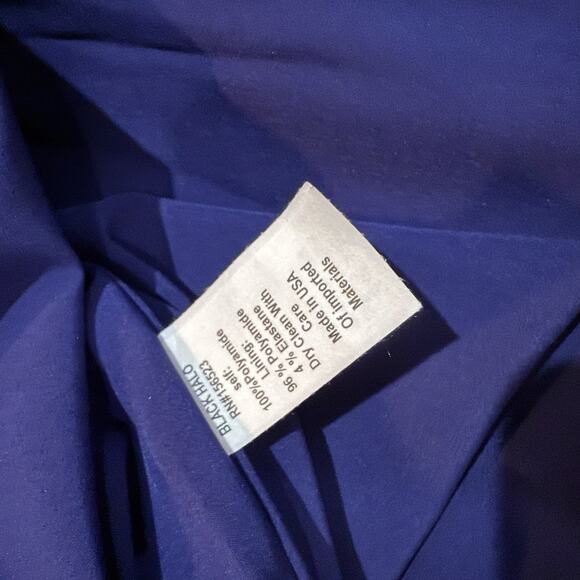 Black Halo Emsley Mini Dress Blue Purple Sleeveless Women's Size 12 - Picture 11 of 11